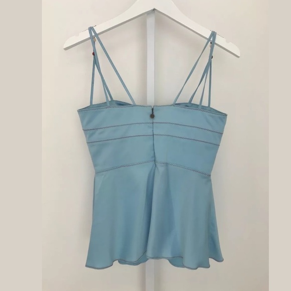 JUST CAVALLI BLUE SEXY BUSTIER TOP SIZE 6 NWOTS! - Picture 5 of 12
